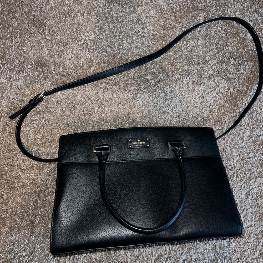 Kate Spade medium black crossbody purse with removable strap